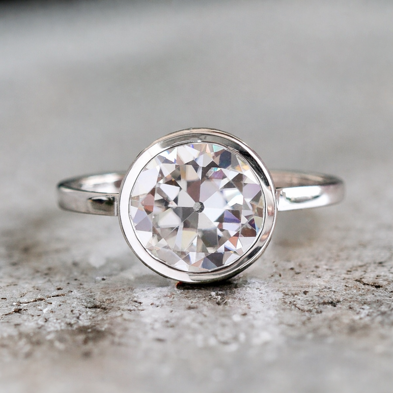 Old European Cut Moissanite Diamond Ring: Vintage Romance with Modern Brilliance