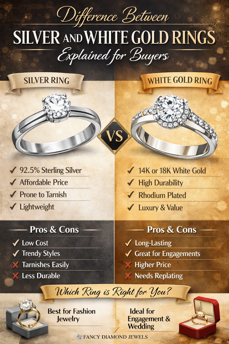 Difference Between Silver and White Gold Rings Explained for Buyers