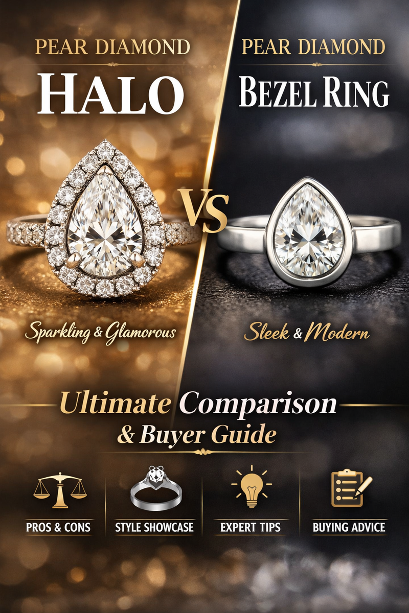Pear Diamond Halo vs Bezel Ring: Ultimate Comparison & Buyer Guide