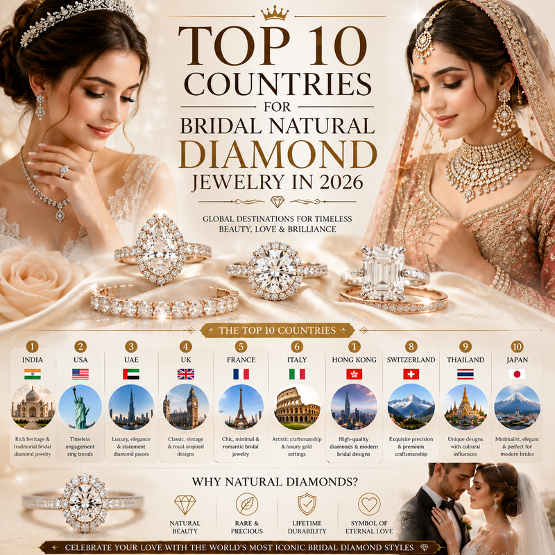 Top 10 Countries for Bridal Natural Diamond Jewelry in 2026