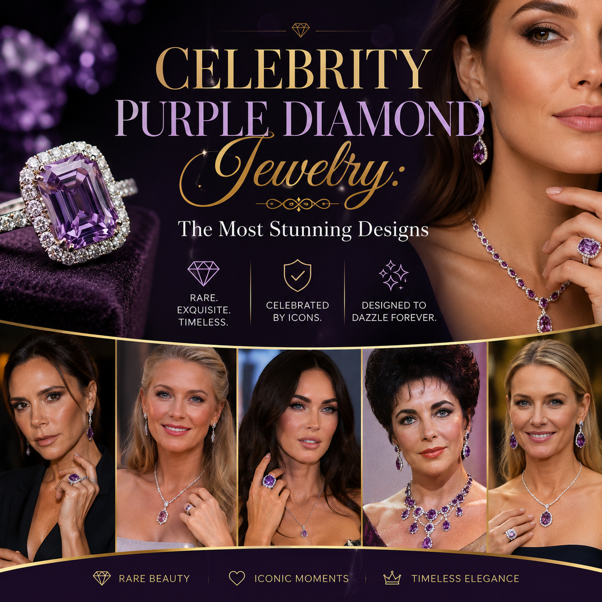 Celebrity Purple Diamond Jewelry: The Most Stunning Designs