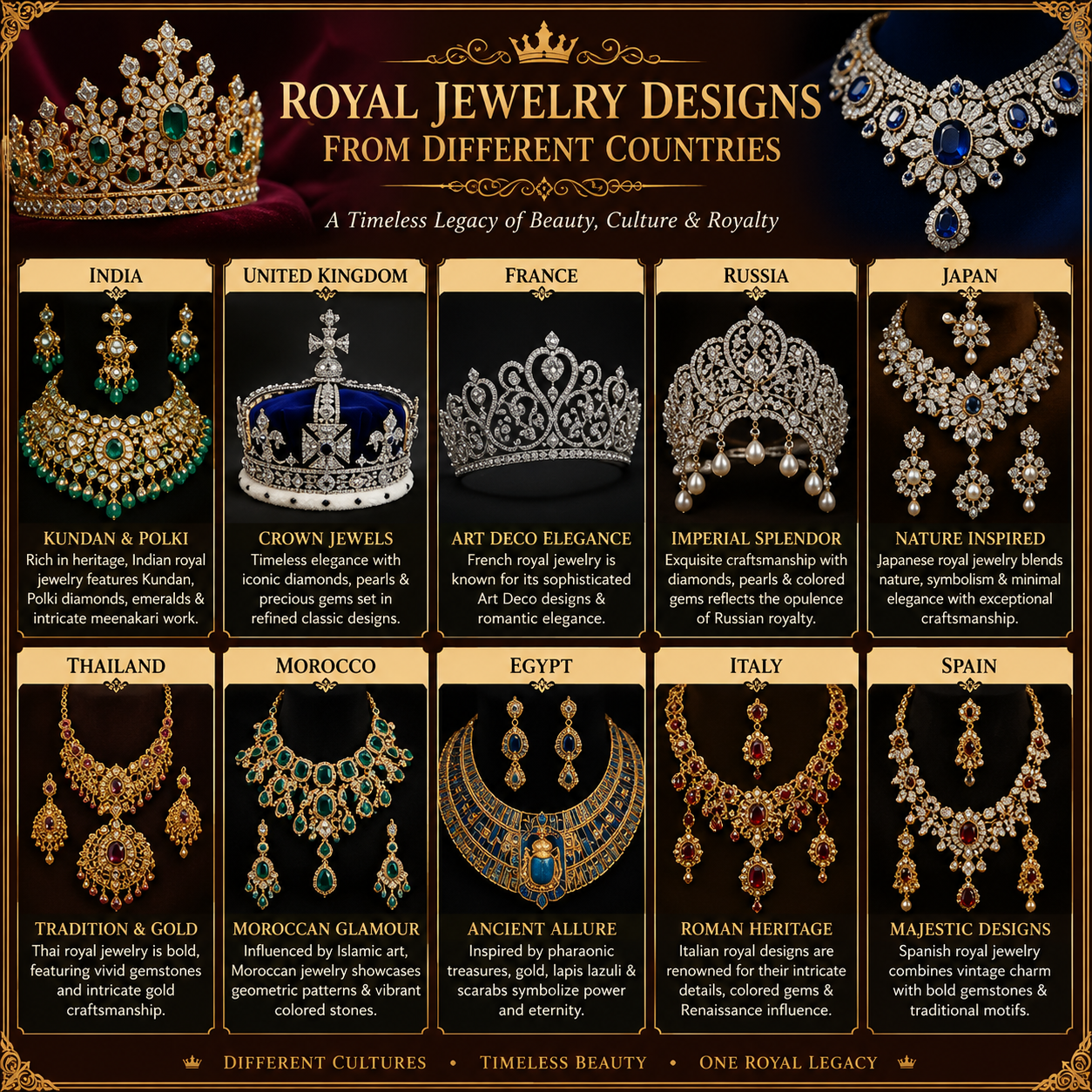Royal Jewelry Designs from Different Countries