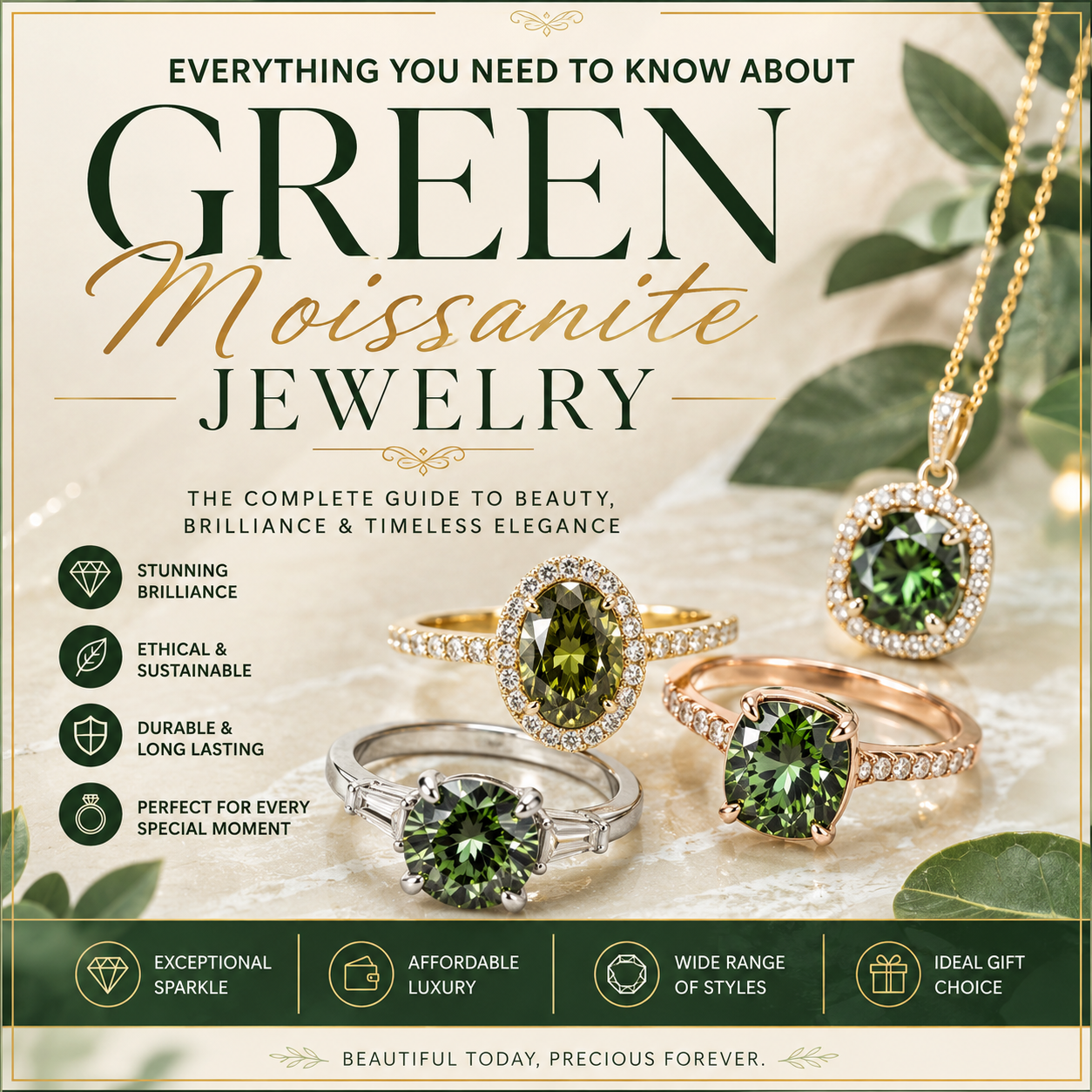 Everything You Need to Know About Green Moissanite Jewelry