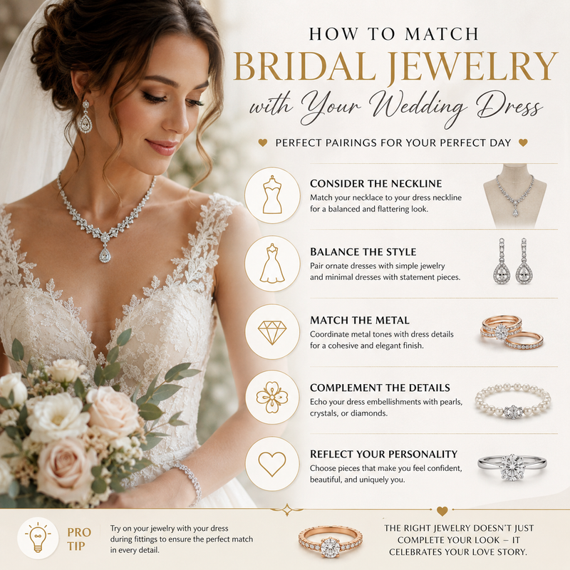 How to Match Bridal Jewelry with Your Wedding Dress