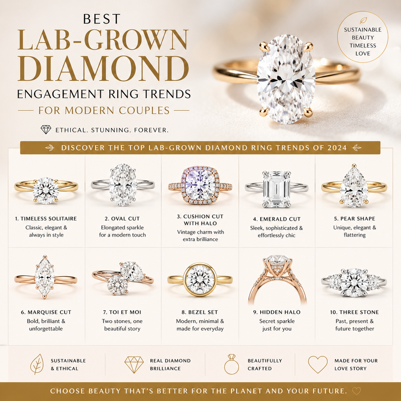Best Lab-Grown Diamond Engagement Ring Trends for Modern Couples