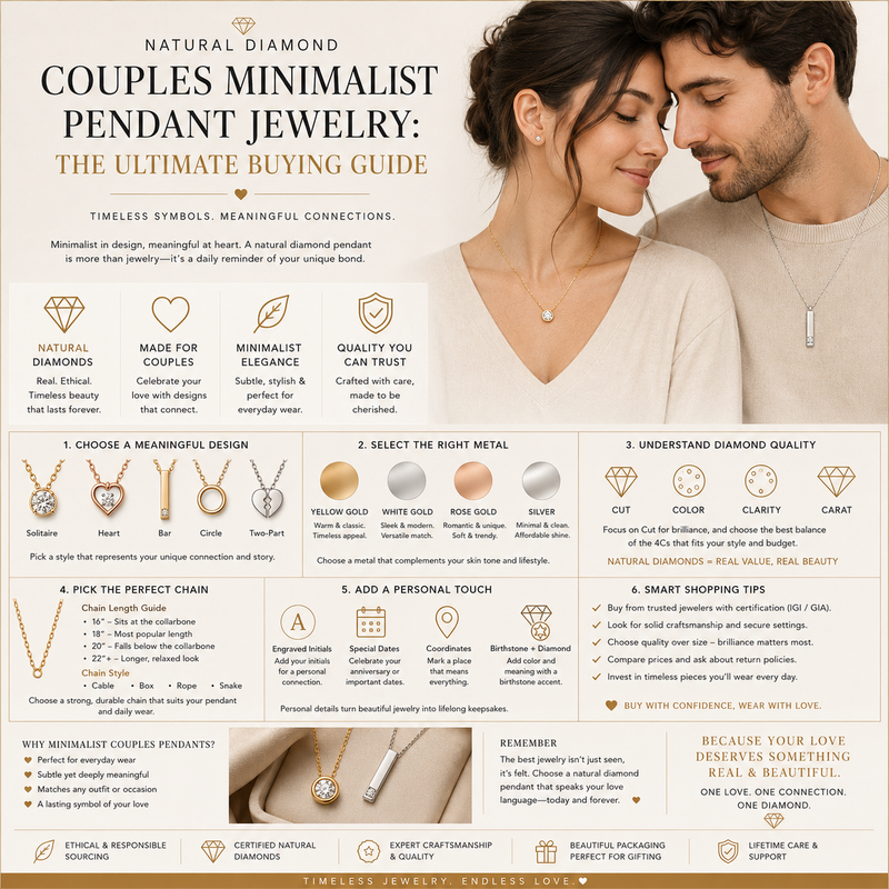 Natural Diamond Couples Minimalist Pendant Jewelry: The Ultimate Buying Guide