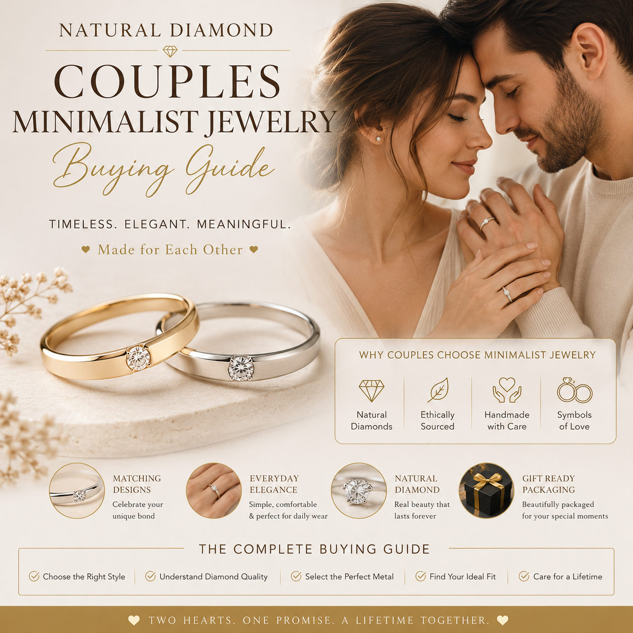 Natural Diamond Couples Minimalist Jewelry: The Complete Buying Guide