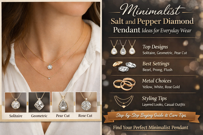 Minimalist Salt and Pepper Diamond Pendant Ideas for Everyday Wear