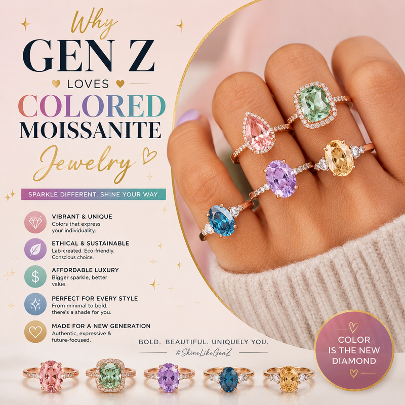 Why Gen Z Loves Colored Moissanite Jewelry