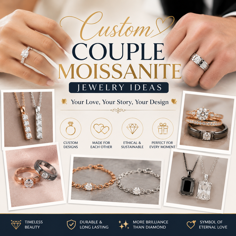 Custom Couple Moissanite Jewelry Ideas