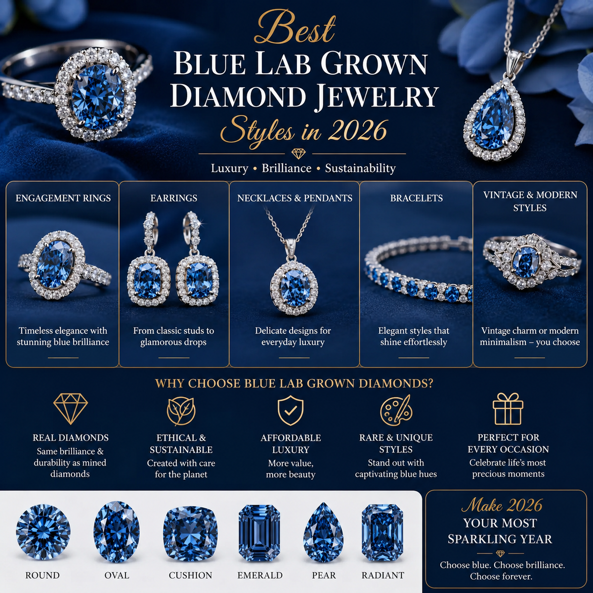 Best Blue Lab Grown Diamond Jewelry Styles in 2026
