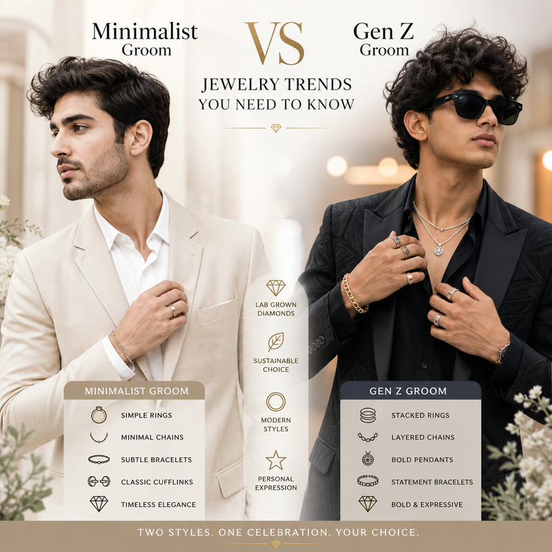 Minimalist Groom vs Gen Z Groom: Jewelry Trends You Need to Know