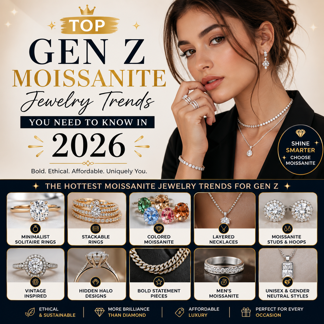 Top Gen Z Moissanite Jewelry Trends You Need to Know in 2026