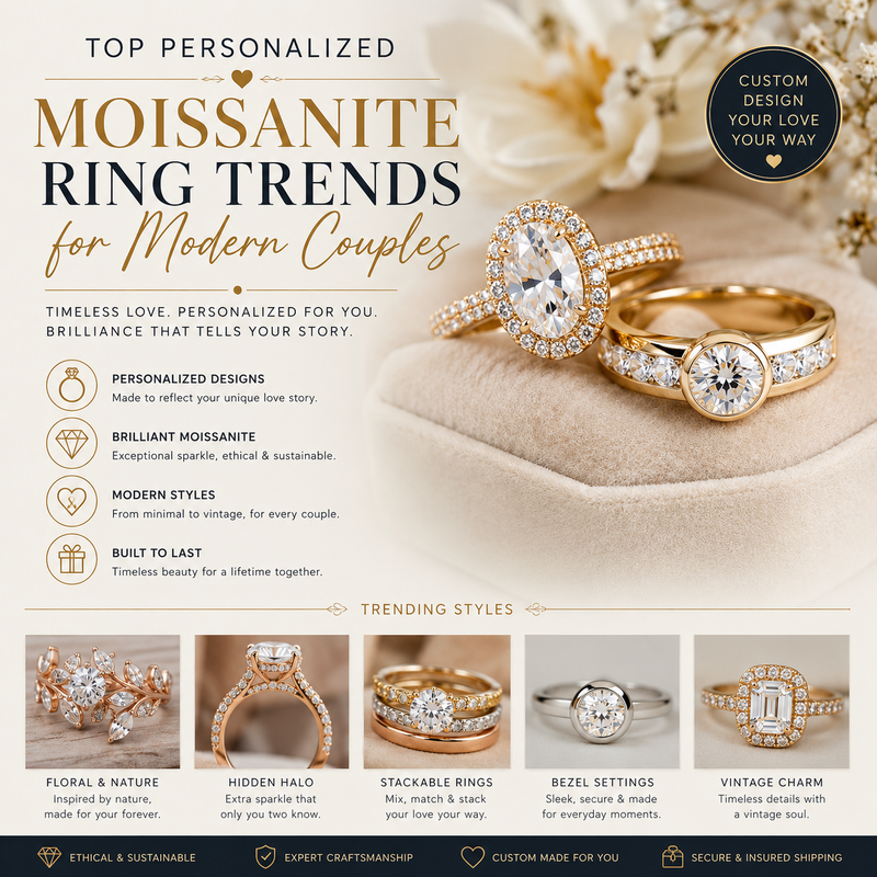 Top Personalized Moissanite Ring Trends for Modern Couples