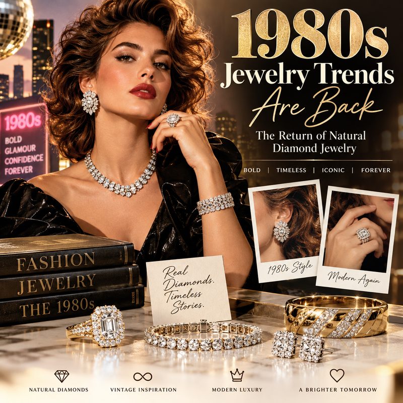 1980s Jewelry Trends Are Back: The Return of Natural Diamond Jewelry