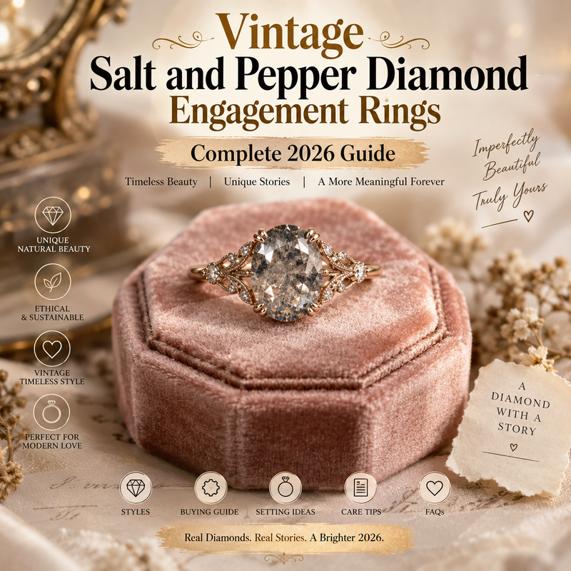 Vintage Salt and Pepper Diamond Engagement Rings: Complete 2026 Guide