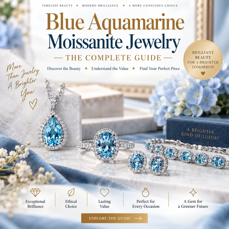 Blue Aquamarine Moissanite Jewelry: The Complete Guide