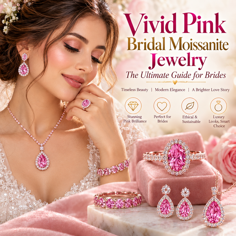 Vivid Pink Bridal Moissanite Jewelry: The Ultimate Guide for Brides