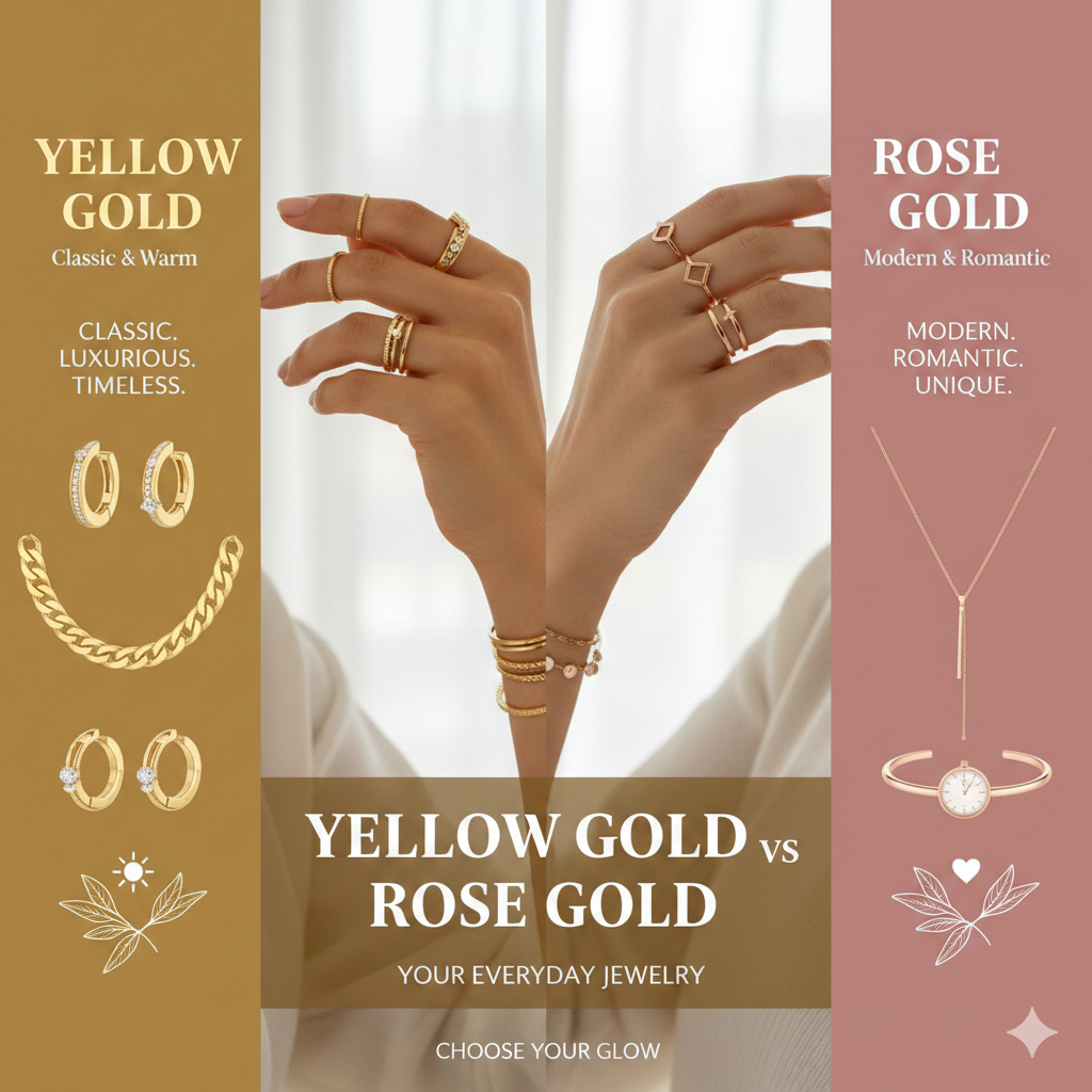 Yellow Gold vs Rose Gold: Which Metal Is Better for Everyday Jewelry?