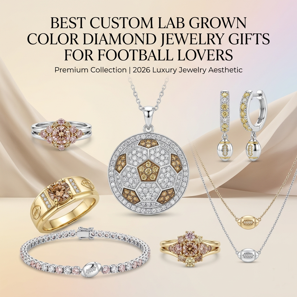 Best Custom Lab Grown Color Diamond Jewelry Gifts for Football Lovers