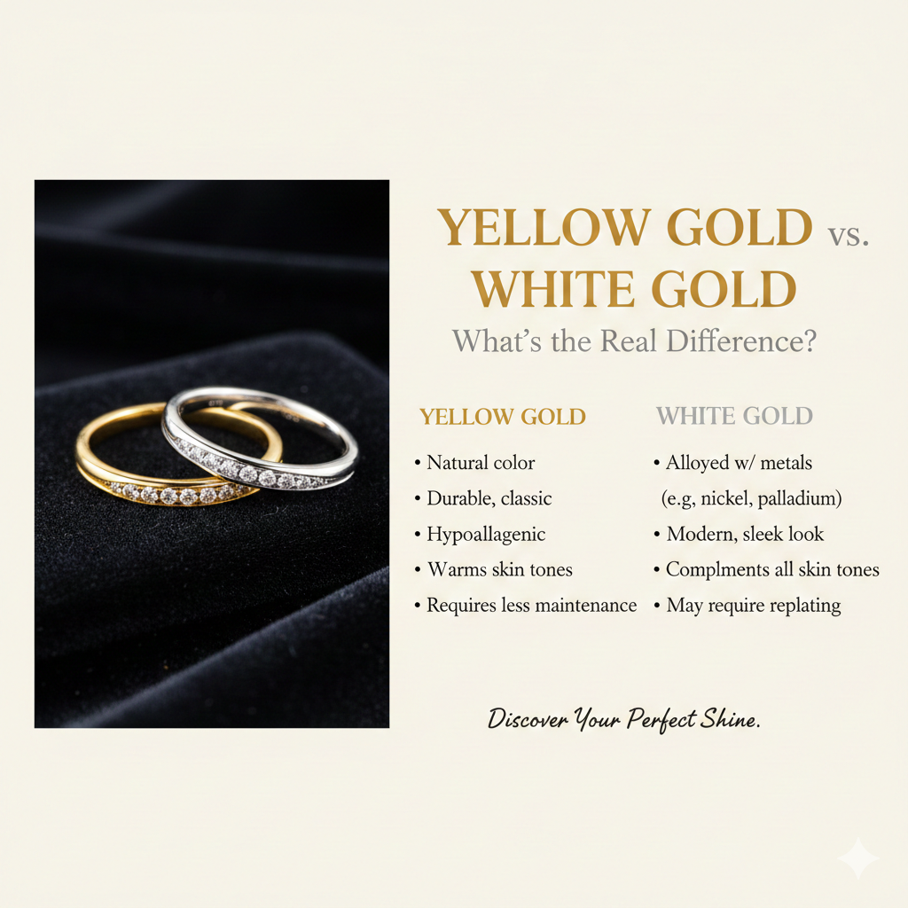 Yellow Gold vs White Gold: What’s the Real Difference?
