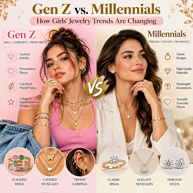 Gen Z vs. Millennials: How Girls' Jewelry Trends Are Changing