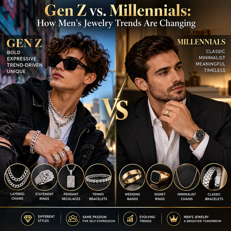 Gen Z vs. Millennials: How Men's Jewelry Trends Are Changing