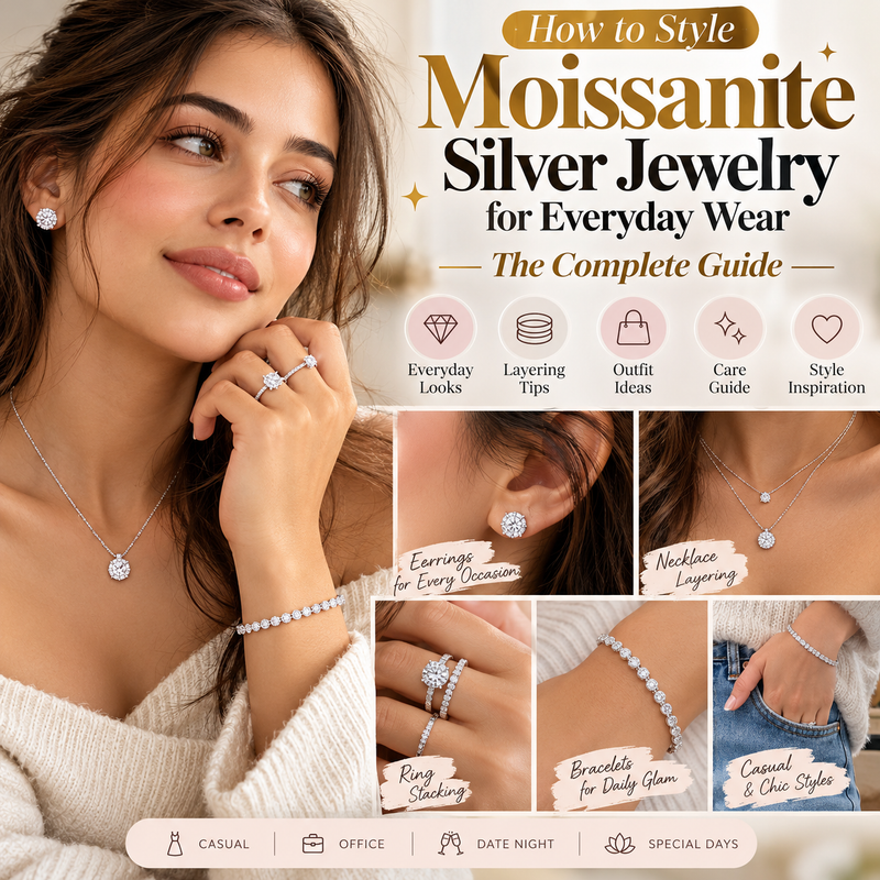 How to Style Moissanite Silver Jewelry for Everyday Wear: The Complete Guide