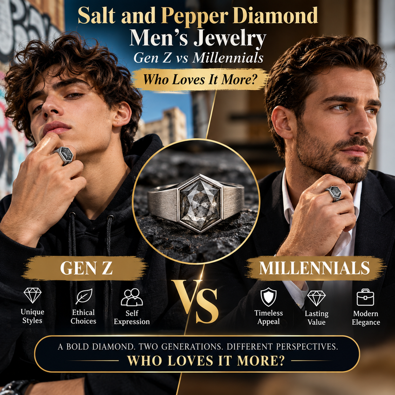Salt and Pepper Diamond Men’s Jewelry: Gen Z vs Millennials — Who Loves It More?