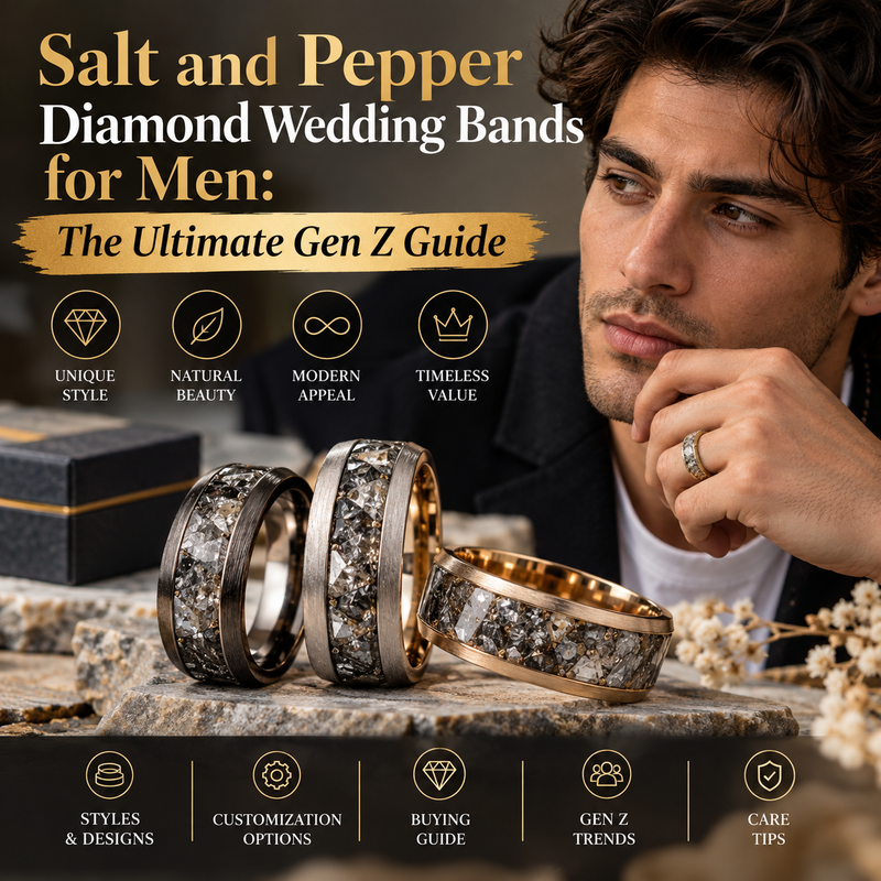 Salt and Pepper Diamond Wedding Bands for Men: The Ultimate Gen Z Guide