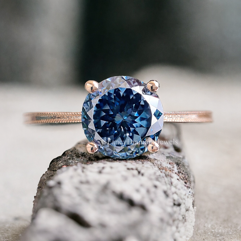Portuguese Cut Royal Blue Moissanite Engagement Ring: A Unique Symbol of Luxury, Brilliance, and Timeless Love