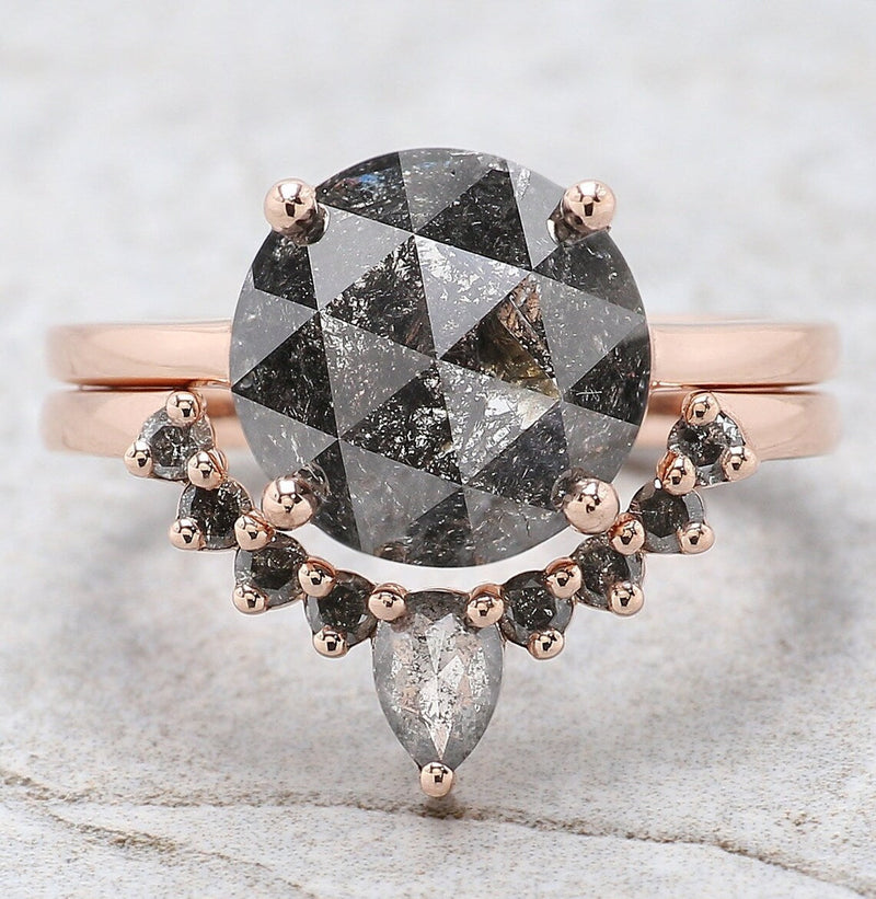 Wedding Band Styling Inspiration for Rose Cut Diamond Rings