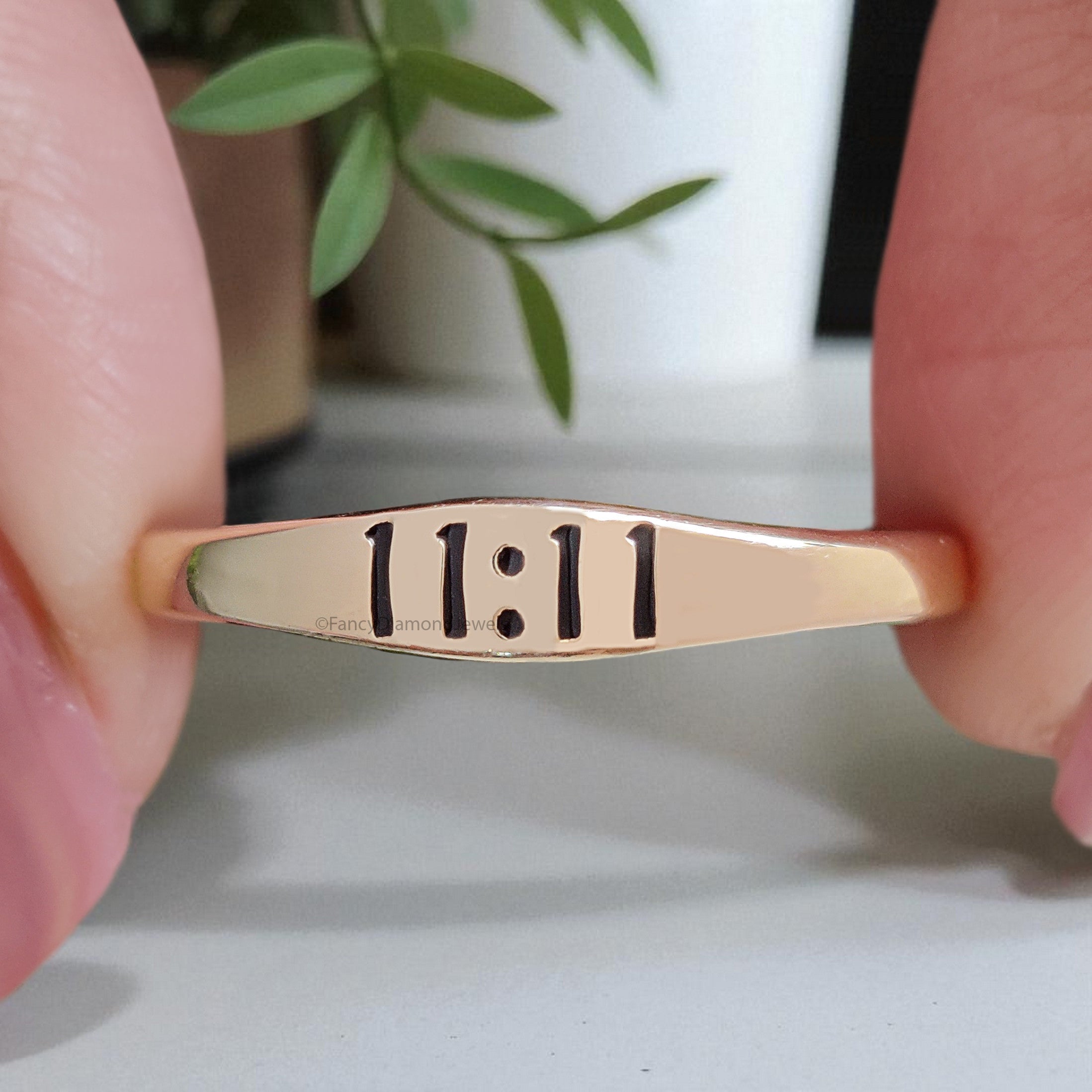 11:11 Signet Ring Angel Numbers Ring Make a wish Ring Numerology Reading Report Compatibility Custom Lucky Number Gold Silver Ring FD397
