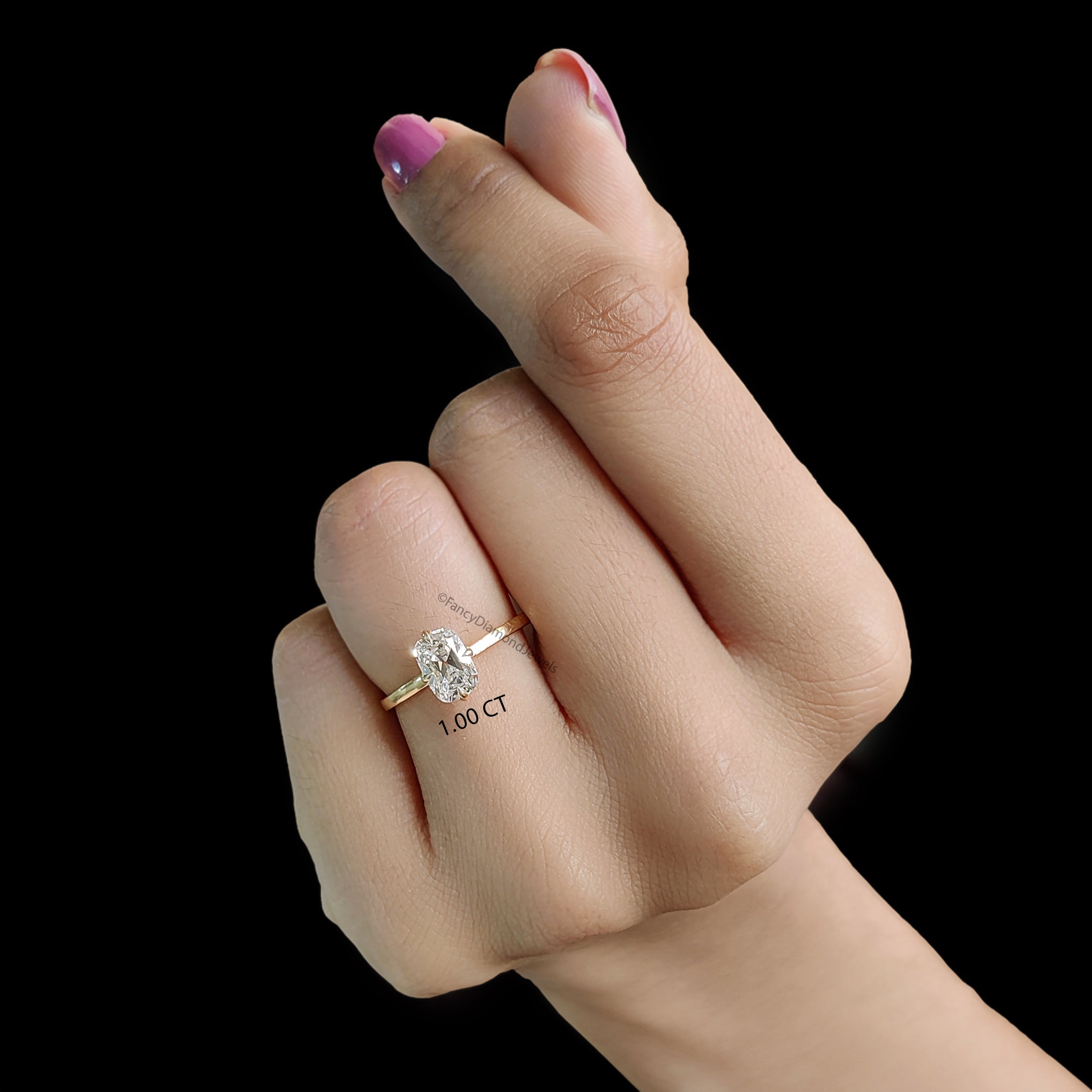 Cushion Old Mine Cut Diamond Engagement Ring with Hidden Halo, Lab Grown Diamond Wedding Ring for Her, Vintage Inspired Diamond Ring FD557