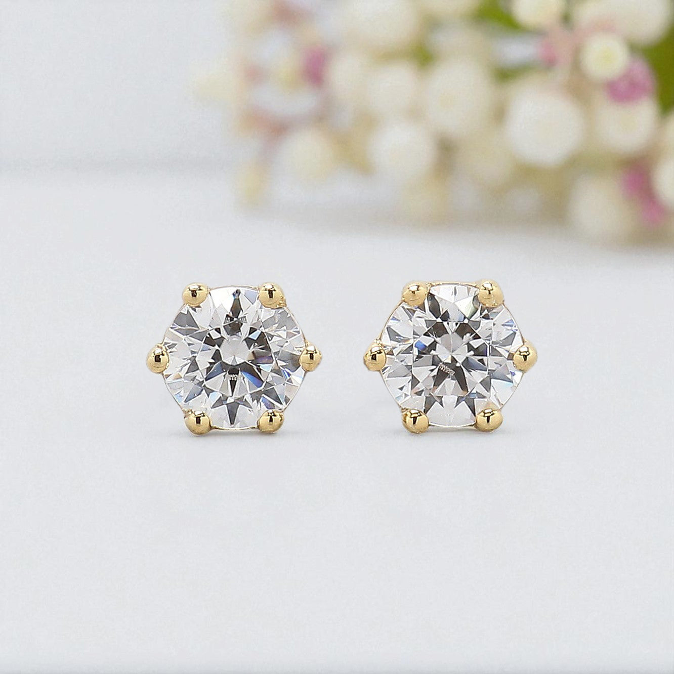 0.70 Ct Round White Diamond Earring Round Brilliant Shape Earring Prong Earring Engagement Earring Earlobe Earrings Gift For Her KD981