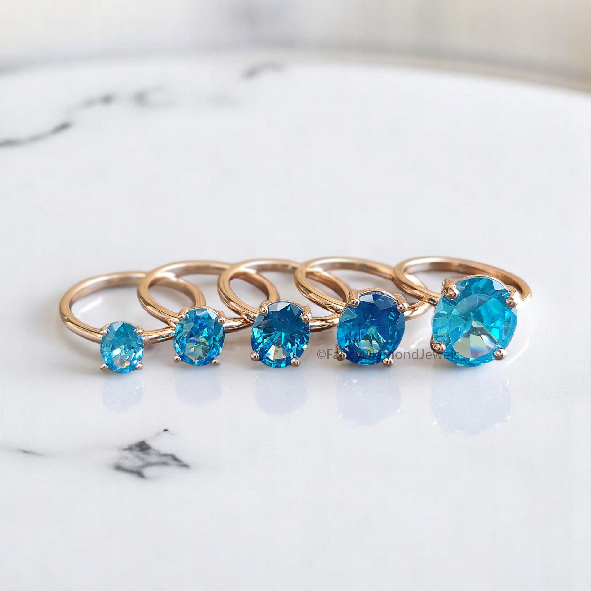 Oval Blue Aquamarine stone engagement ring 12mm 10mm 9mm 8mm 7mm  ring silver simulant Ring Solitaire ring Diamond ring Gift for her FD346