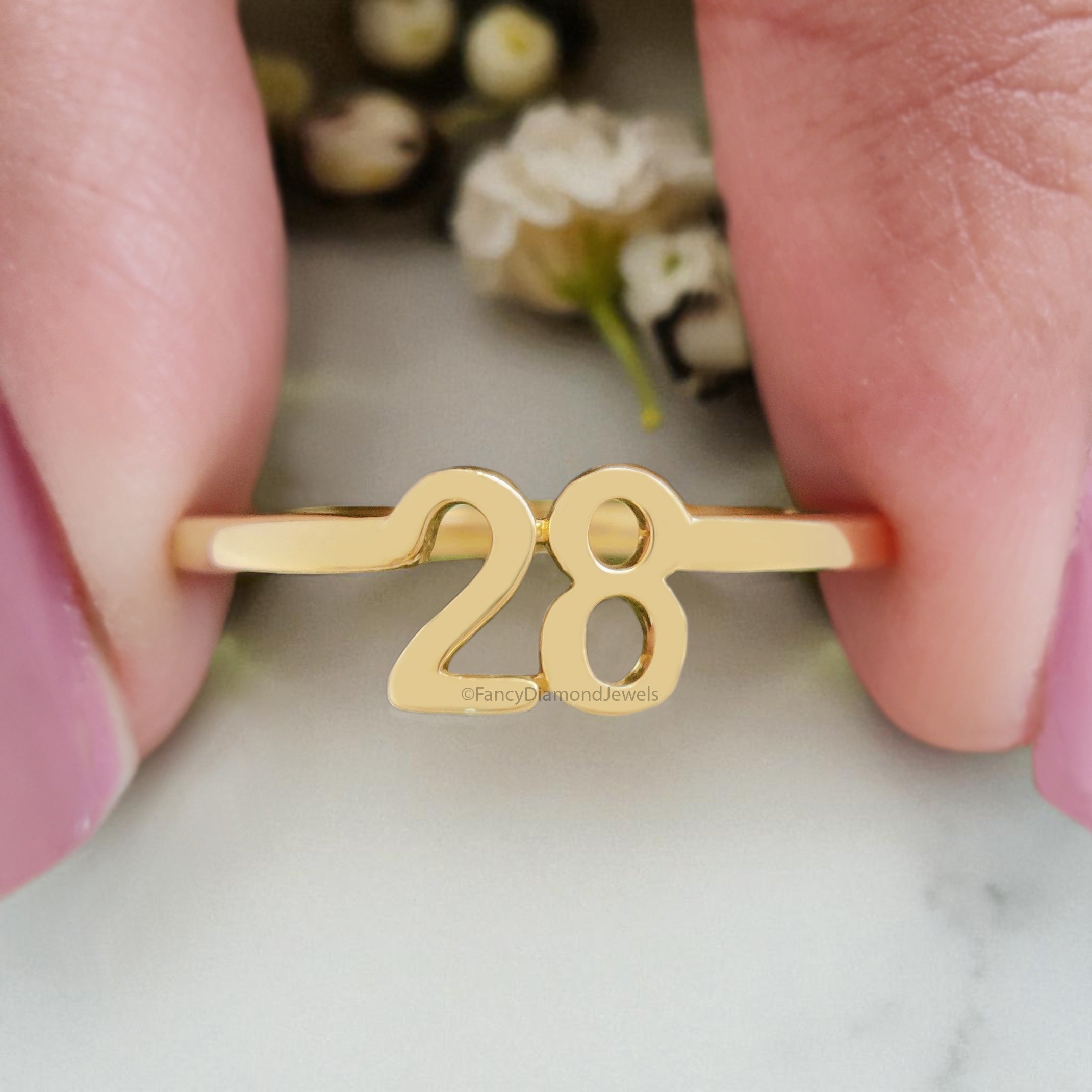 Angel Number Ring with Free Numerology Reading Report Lo Shu Grid Name Compatibility Custom Lucky Number Gold Ring Silver Ring FD409