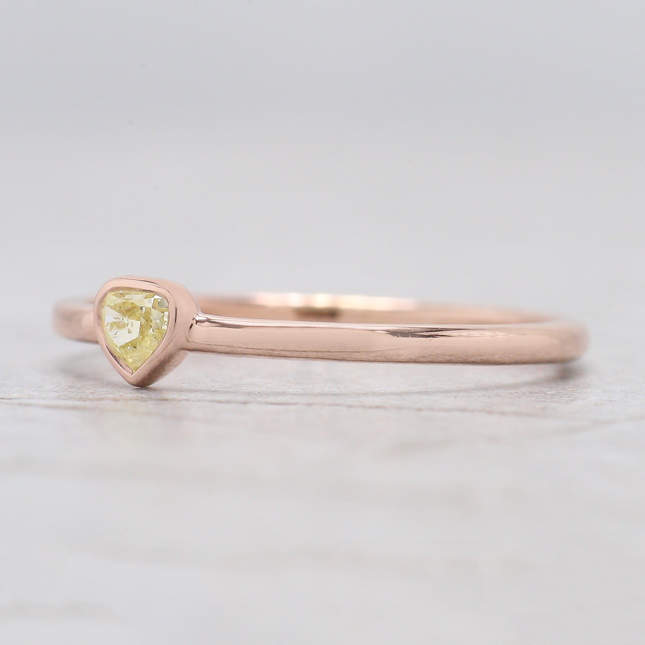 Heart Salt And Pepper Diamond Ring 0.14 Ct 3.40 MM Heart Shape Diamond Ring 14K Solid Rose Gold Silver Engagement Ring Gift For Her KDN7386