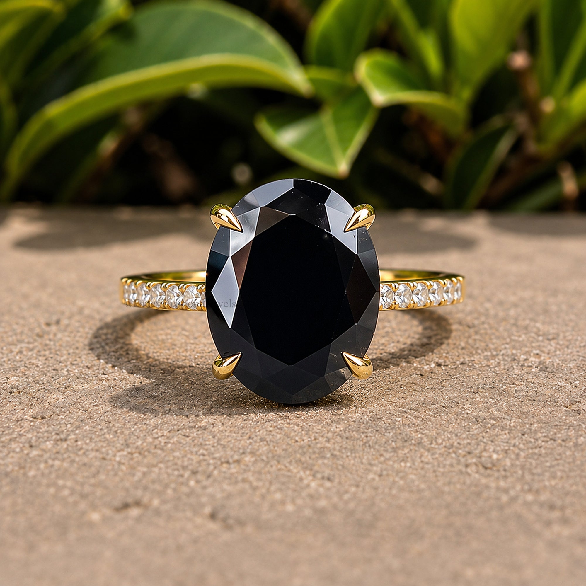 Oval Shape Engagement Ring With Round Side Stone, Oval CZ Wedding Ring For Women, Travel Ring, Promise Ring, Dainty Anniversary Gift FD595