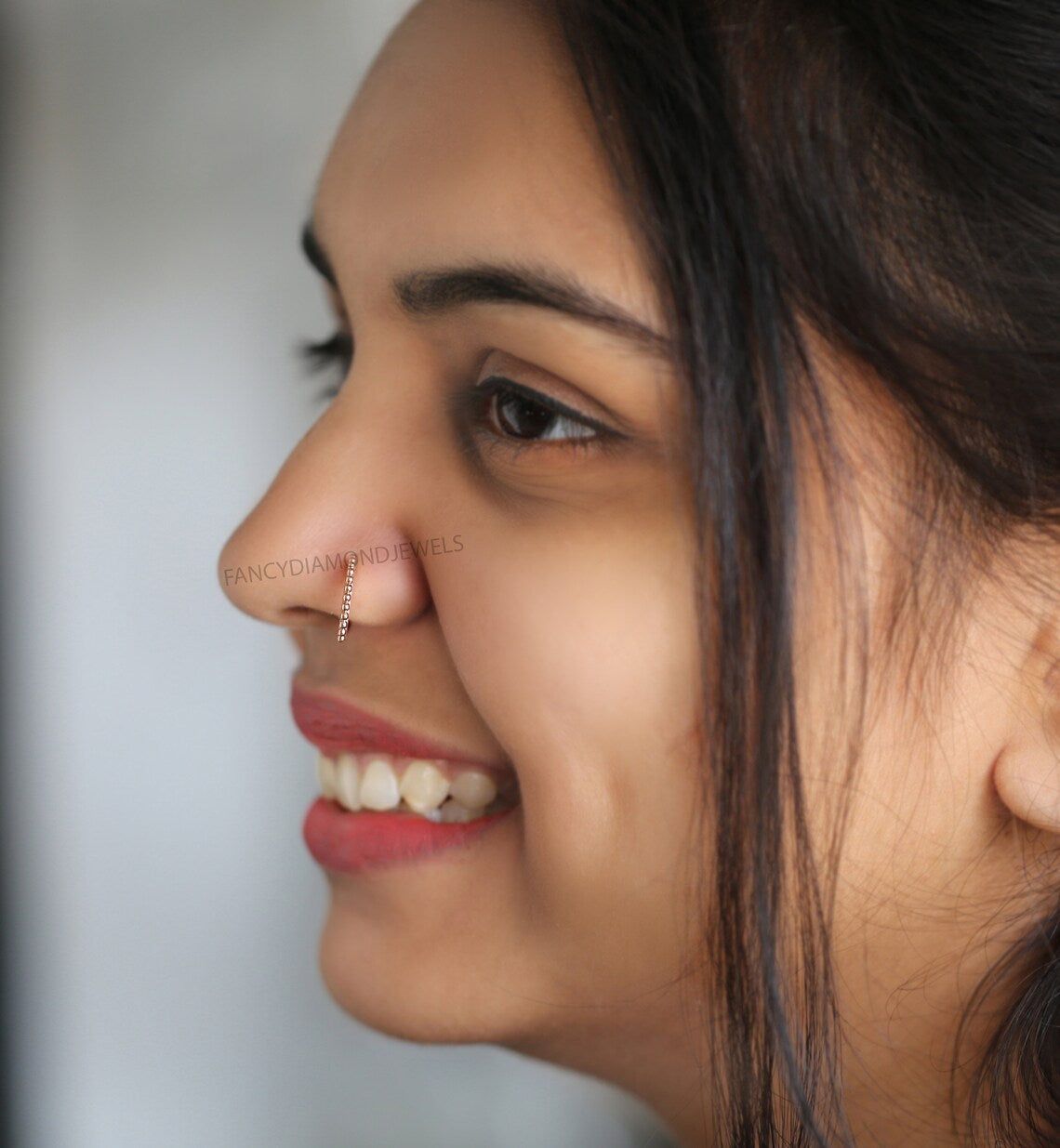 Nose Ring, Studs, Hoop Ring, Nose Ring Hoop, Nose Stud, Rose Gold Nose Ring, Gold Nose Ring, Diamond Nose Stud, Plain Nose Ring  KD973