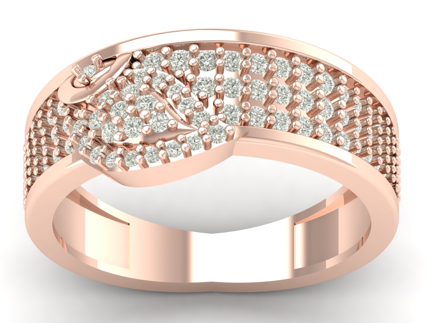 0.45 TW Unique Design Round Cut Lab Grown Diamond Ring Ladies Cluster Heart Engagement Ring Wedding Ring PR359
