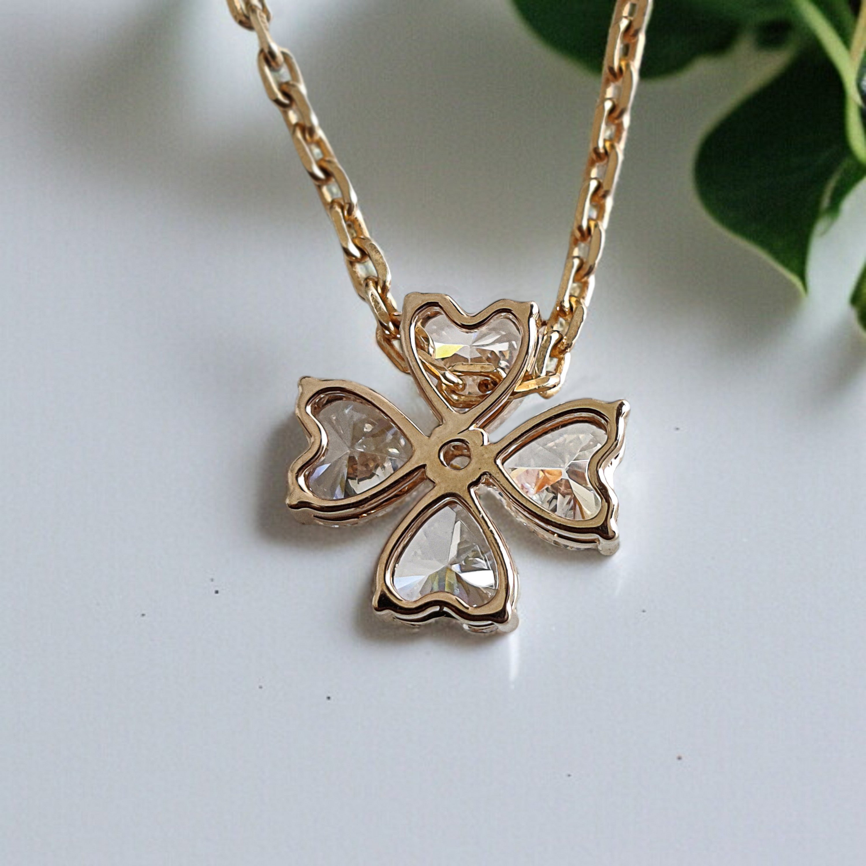 Heart Cut CZ Diamond Simulant Pendant Yellow Silver handmade jewelry Necklace Round Shape prong basket set Necklace With Chain FD463