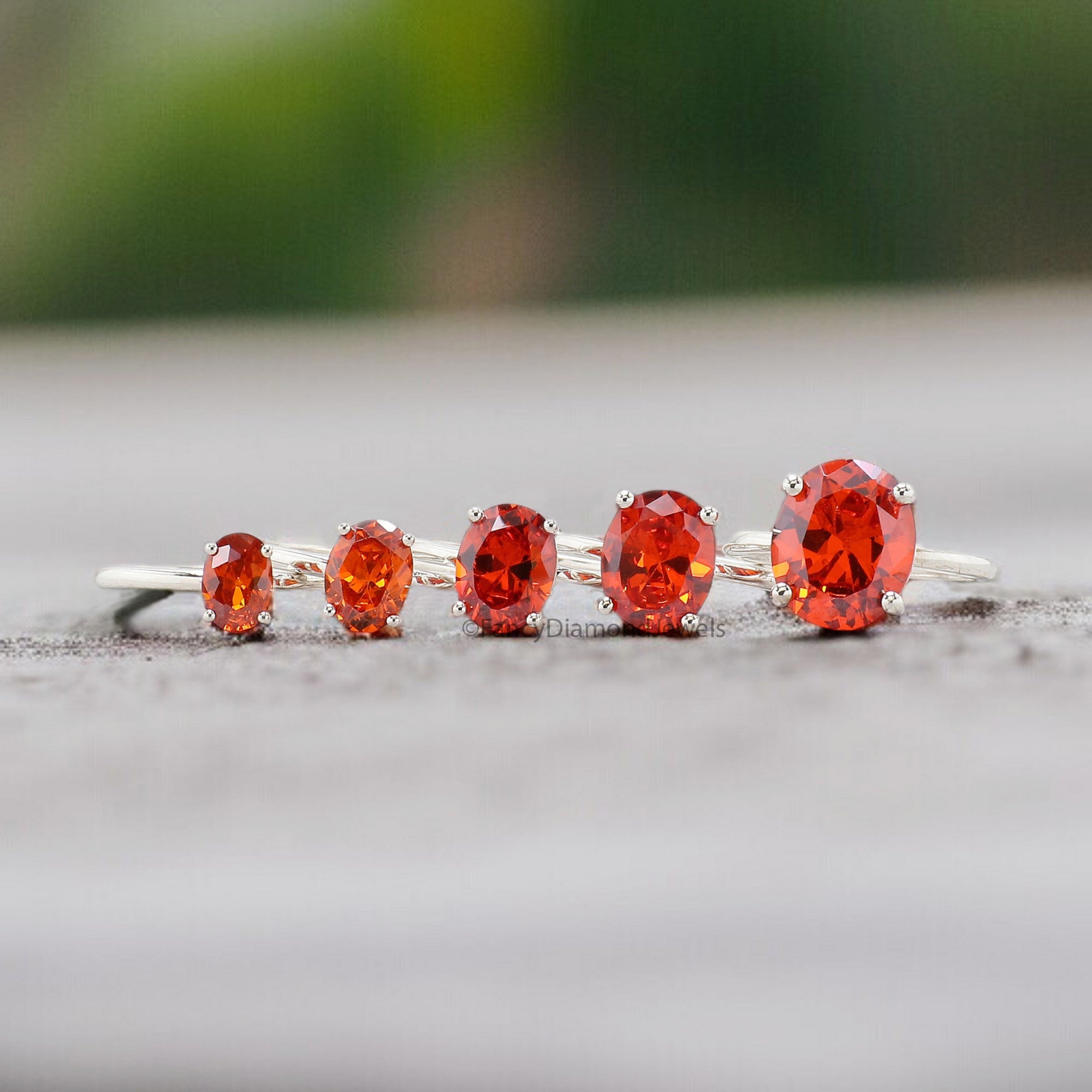 Oval Orange Citrine stone engagement ring 12mm 10mm 9mm 8mm 7mm  ring silver simulant Ring Solitaire ring Diamond ring Gift for her FD337