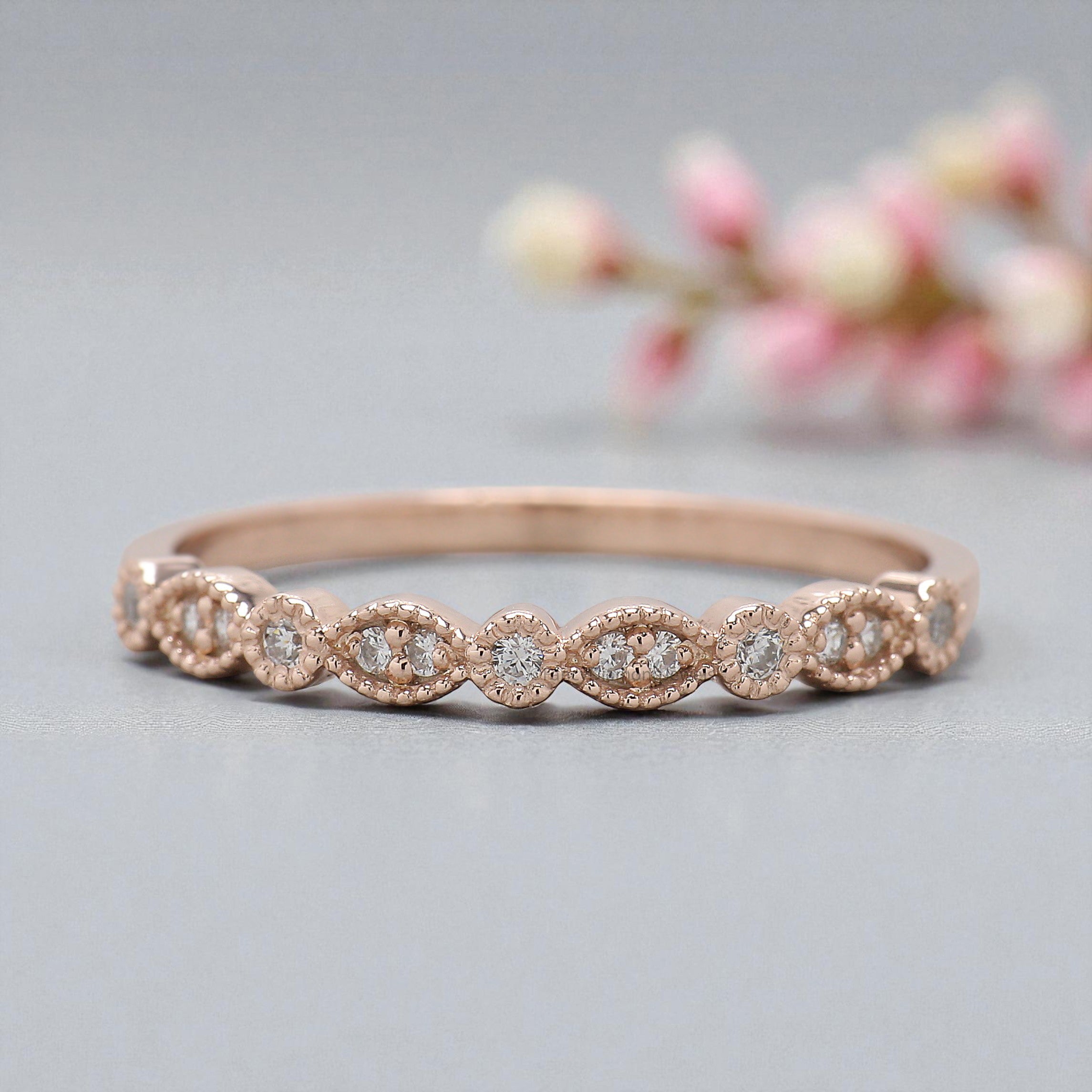 1.00 CT Cushion Cut Natural Morganite Engagement Ring Set Rose Gold Ring Round Diamond Wedding Ring Unique Halo Ring Gift For Her FD451