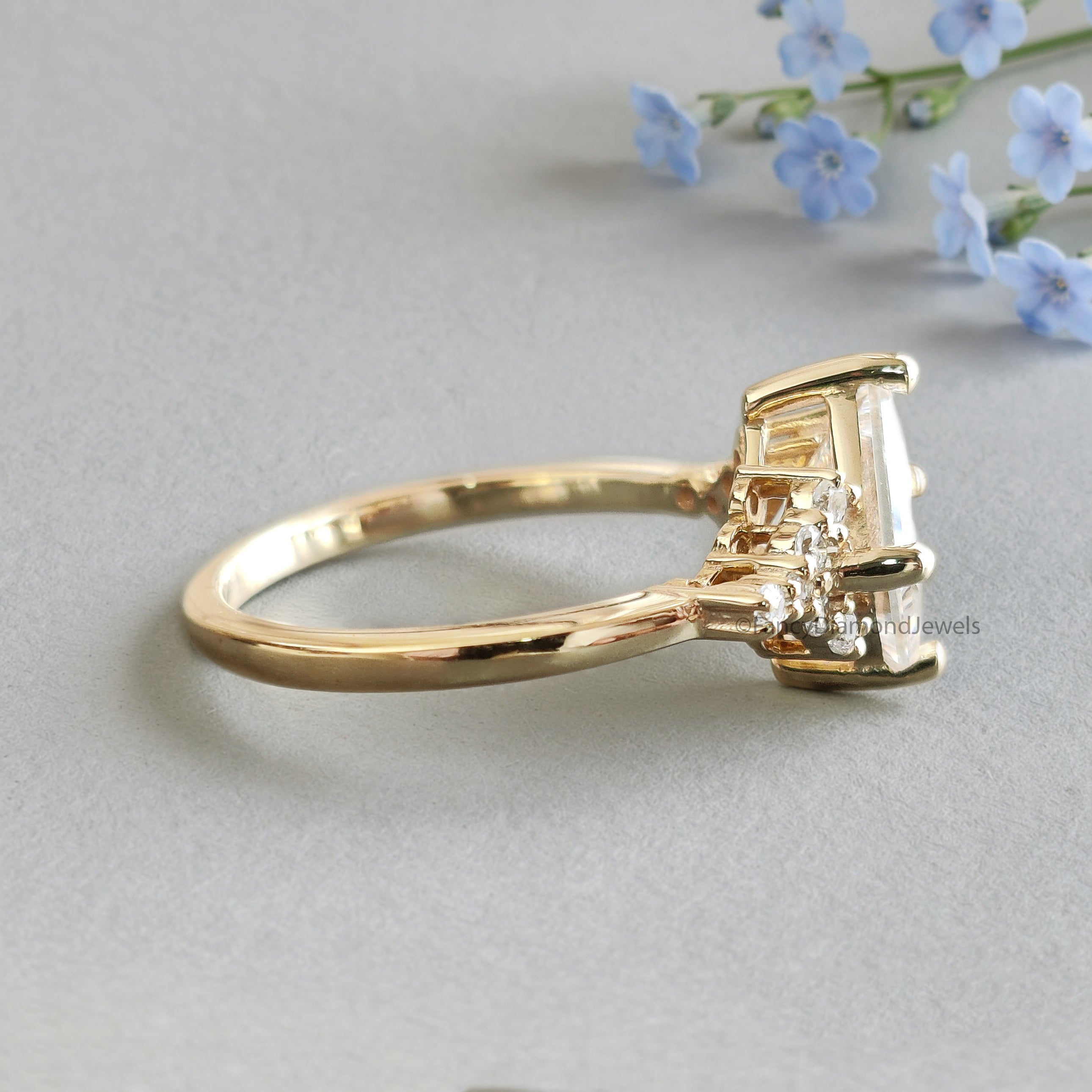 1.70 CT Princess Cut Lab Grown Diamond Engagement Ring Princess Diamond  With Prong Setting Ring Wedding Ring Princess Ring for Her FD468