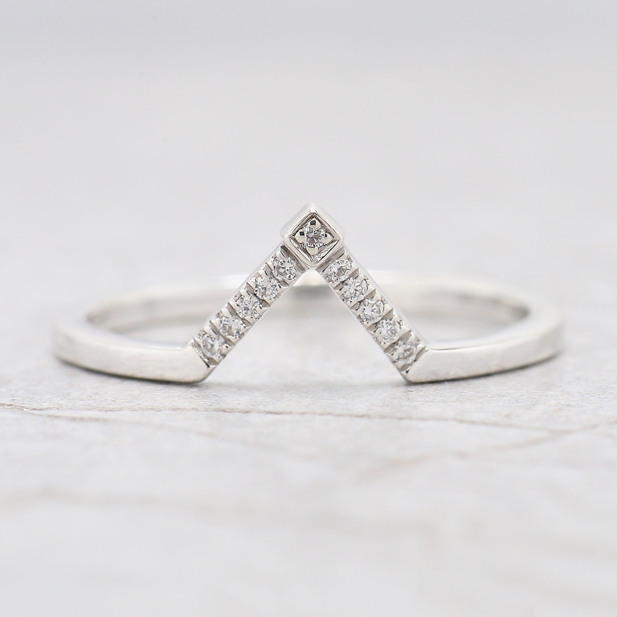 Kite Cut Blue Color Diamond Ring Set 0.44 Ct 6.42 MM Kite Diamond Ring 14K Solid White Gold Silver Engagement Kite Ring Gift For Her KD1111