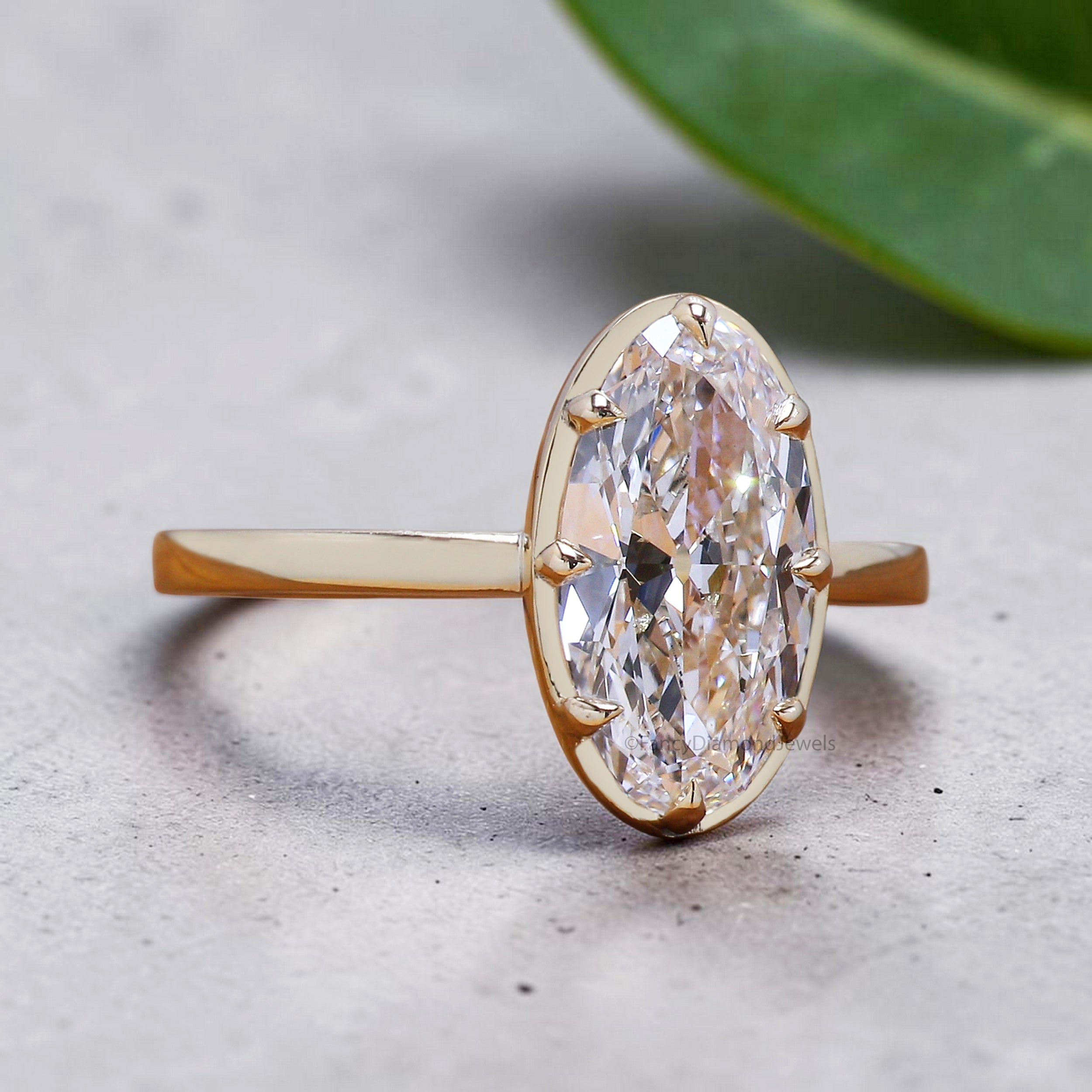 Old Mine Cut Oval Diamond Solitaire Engagement Ring, Claw Prong Bezel Set Wedding Ring, Vintage Cut Diamond Ring, Anniversary Gift FD560