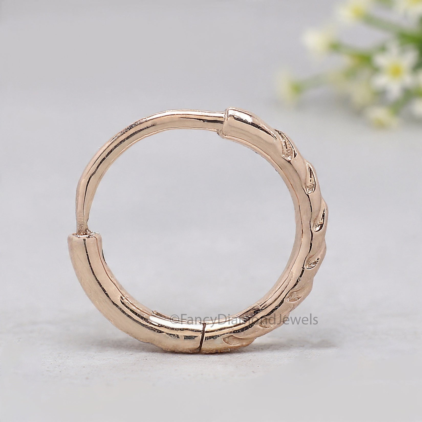 Unique Nose Ring Indian Nose Ring Tribal Nose Ring Gold Nose Ring Indian Jewelry Textured Hand Nose Ring Piercing Nose Ring FD506