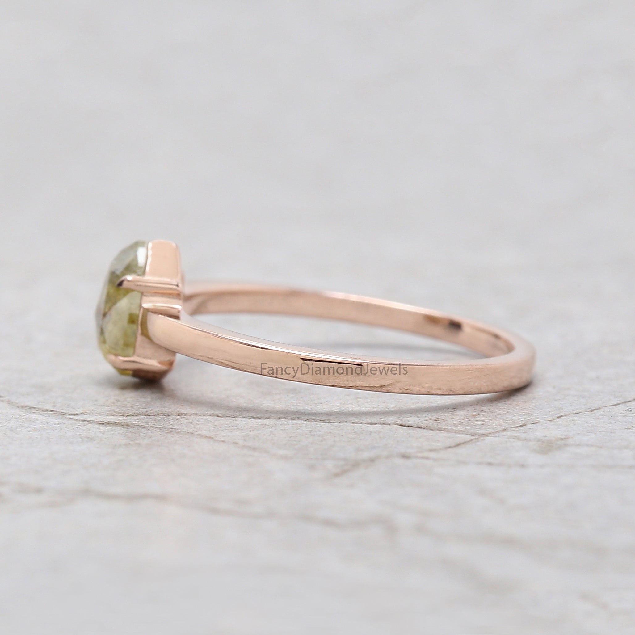 Pear Diamond Ring, Pear Engagement Ring, Yellow Color Pear Diamond Ring, Pear Shape Diamond Ring, Pear Cut Ring, Solitaire Ring, KD1126