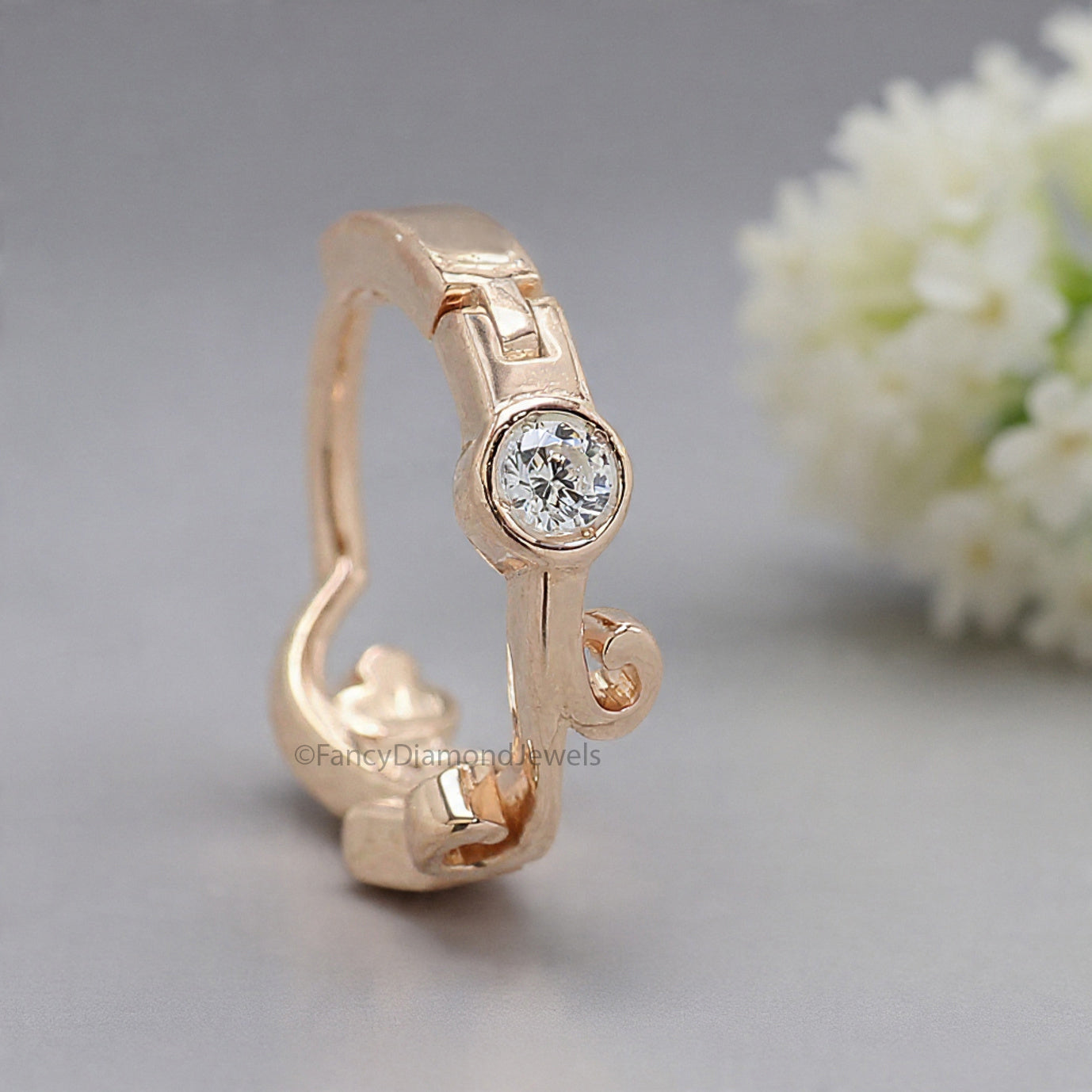 Dainty Nose Hoop Unique Jewelry Silver Nose Ring Silver Leaf Nose Ring Nose Piercing Boho Nose Hoop Nature Jewelry Pierced Nose FD488